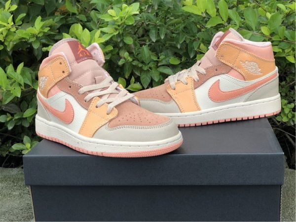 where to buy Air Jordan 1 Mid Apricot Orange Apricot Agate