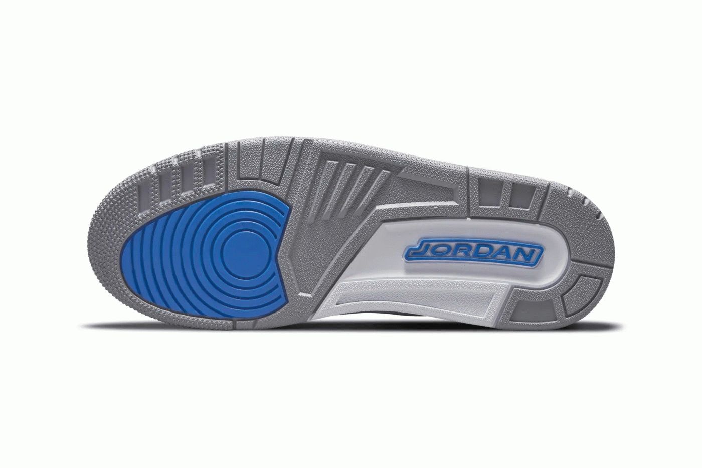 Air Jordan 3 Retro Racer Blue underfoot