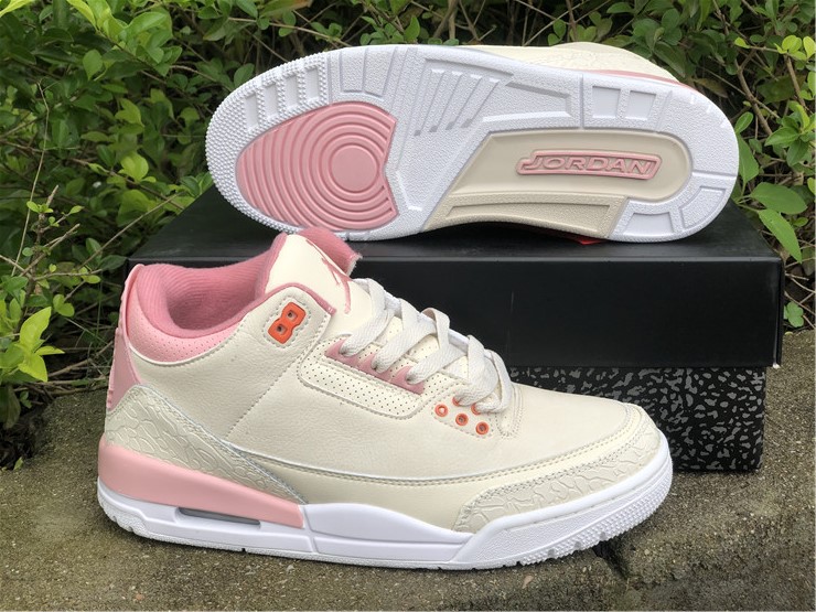 Air Jordan 3 Retro Sail And Rust Pink