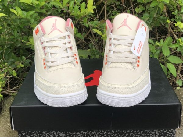 Air Jordan 3 Retro Sail And Rust Pink vamp