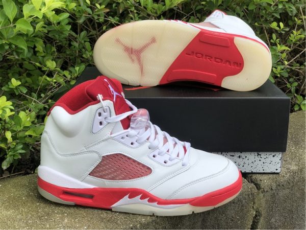 Air Jordan 5 Pink Foam white