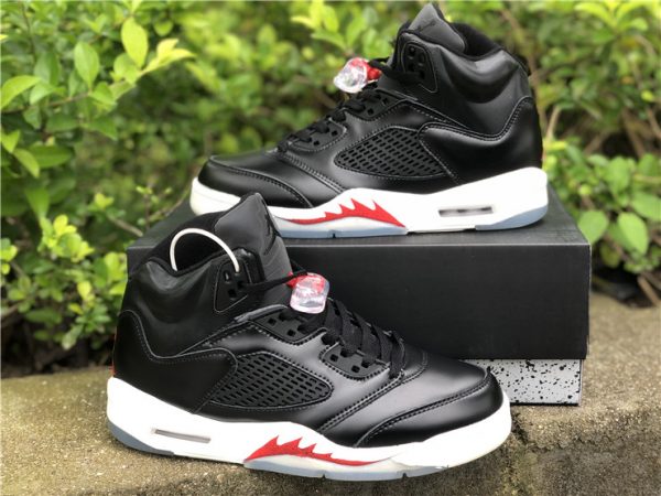 Air Jordan 5 SP Black Muslin Fire Red 2021