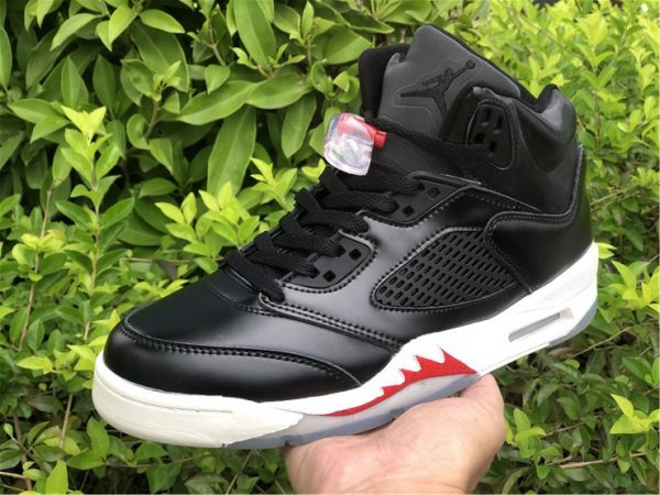 Air Jordan 5 SP Black Muslin Fire Red on hand