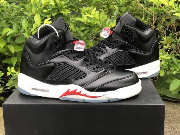 Air Jordan 5 SP Black Muslin Fire Red sneaker