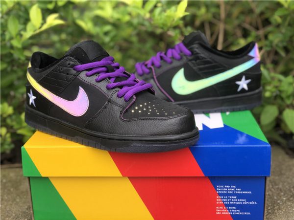 Nike SB Dunk Low Familia First Avenue Purple lateral swoosh