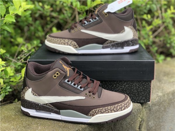 Travis Scott x Air Jordan 3 Brown shoes