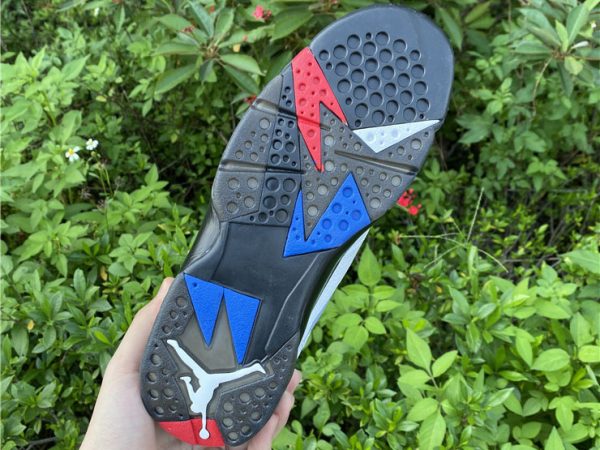 new Air Jordan 7 PSG underfoot