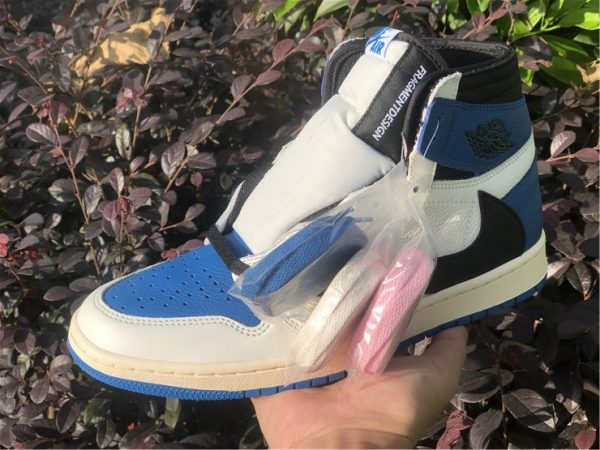 on hand Travis Scott Fragment Jordan 1 Military Blue