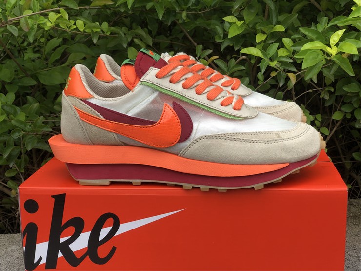 Nike LDWaffle CLOT sacai Net Orange Blaze