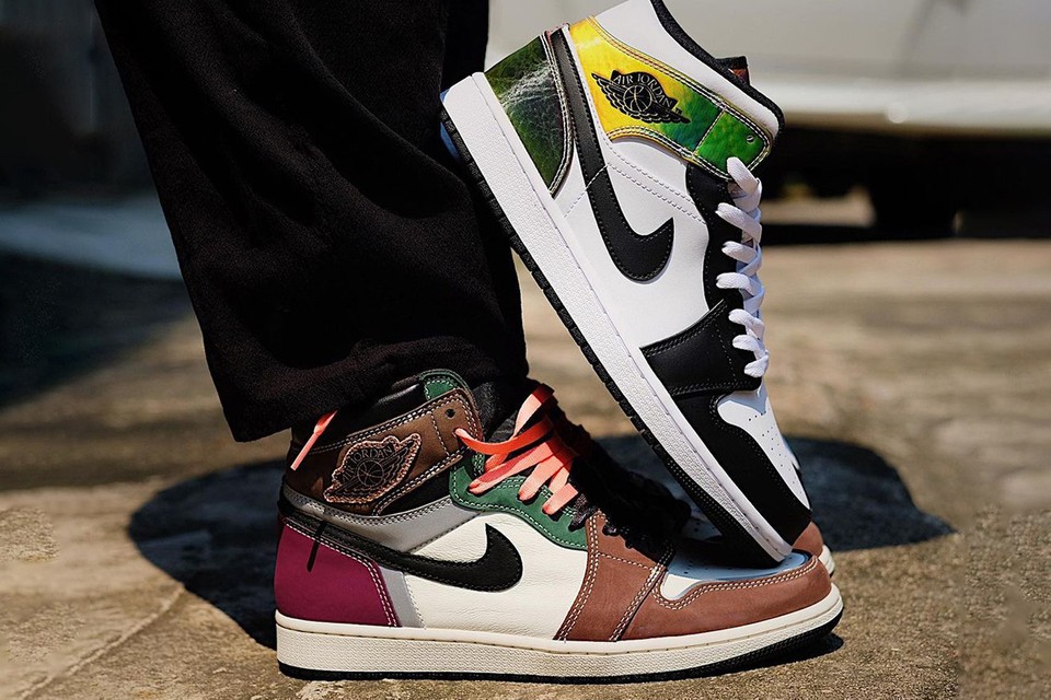 Air Jordan 1 High OG Handcrafted on feet