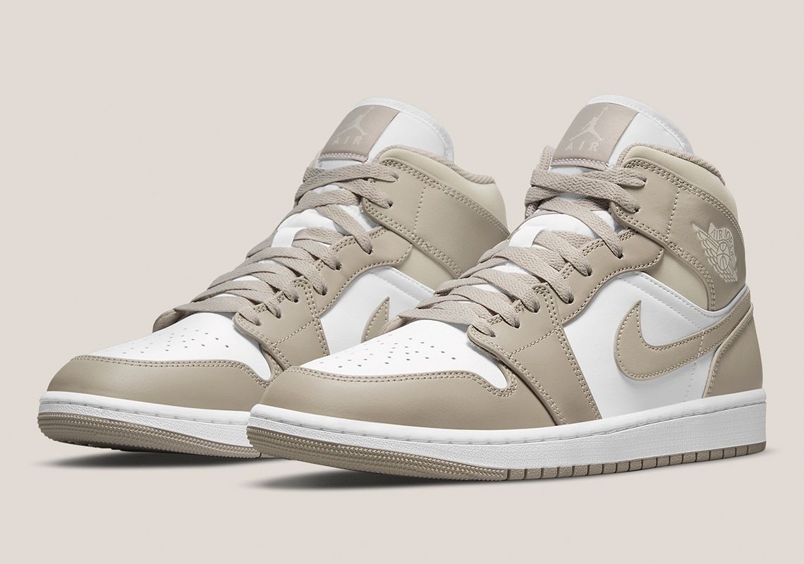 Air Jordan 1 Mid Tan Linens 2021