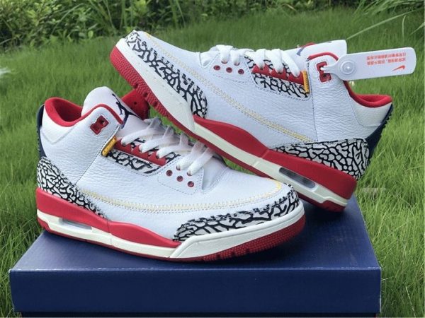 Air Jordan 3 Cement Navy Red White 2021