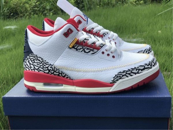 Air Jordan 3 Cement Navy Red White