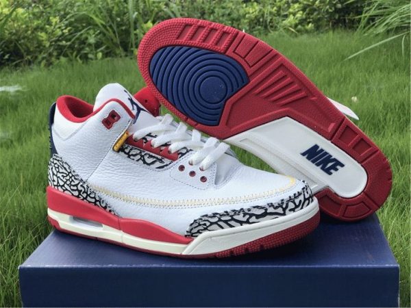 Air Jordan 3 Cement Navy Red White for sale