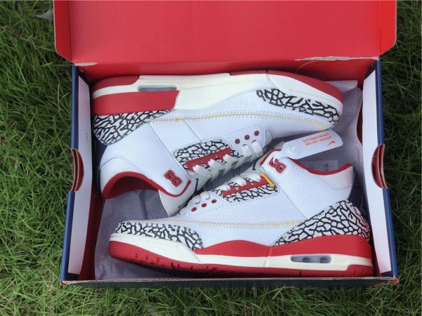 Air Jordan 3 Cement Navy Red White in box