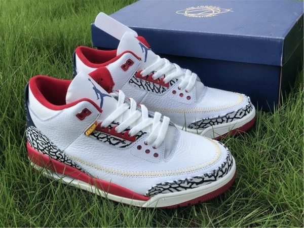 Air Jordan 3 Cement Navy Red White overall