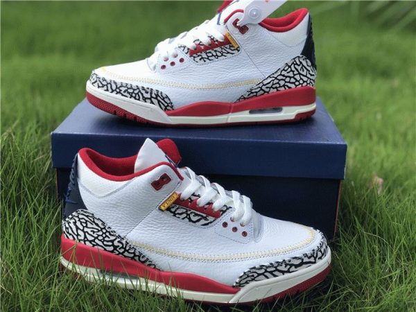 Air Jordan 3 Cement Navy Red White sneaker