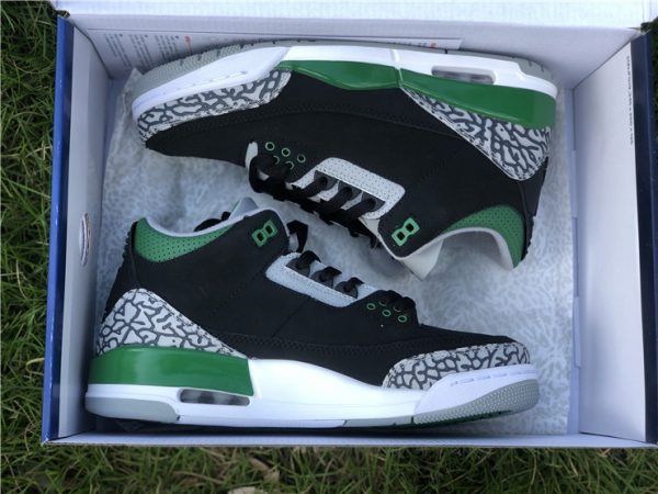 Air Jordan III Pine Green in box