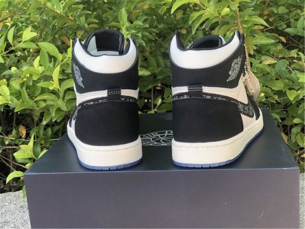 Dior x Air Jordan 1s Black White HEEL