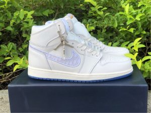 Dior x Air Jordan 1s White Grey