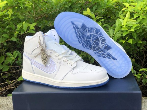 Dior x Air Jordan 1s White Grey relase