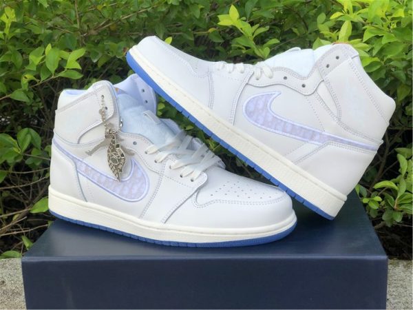 Dior x Air Jordan 1s White Grey sneaker