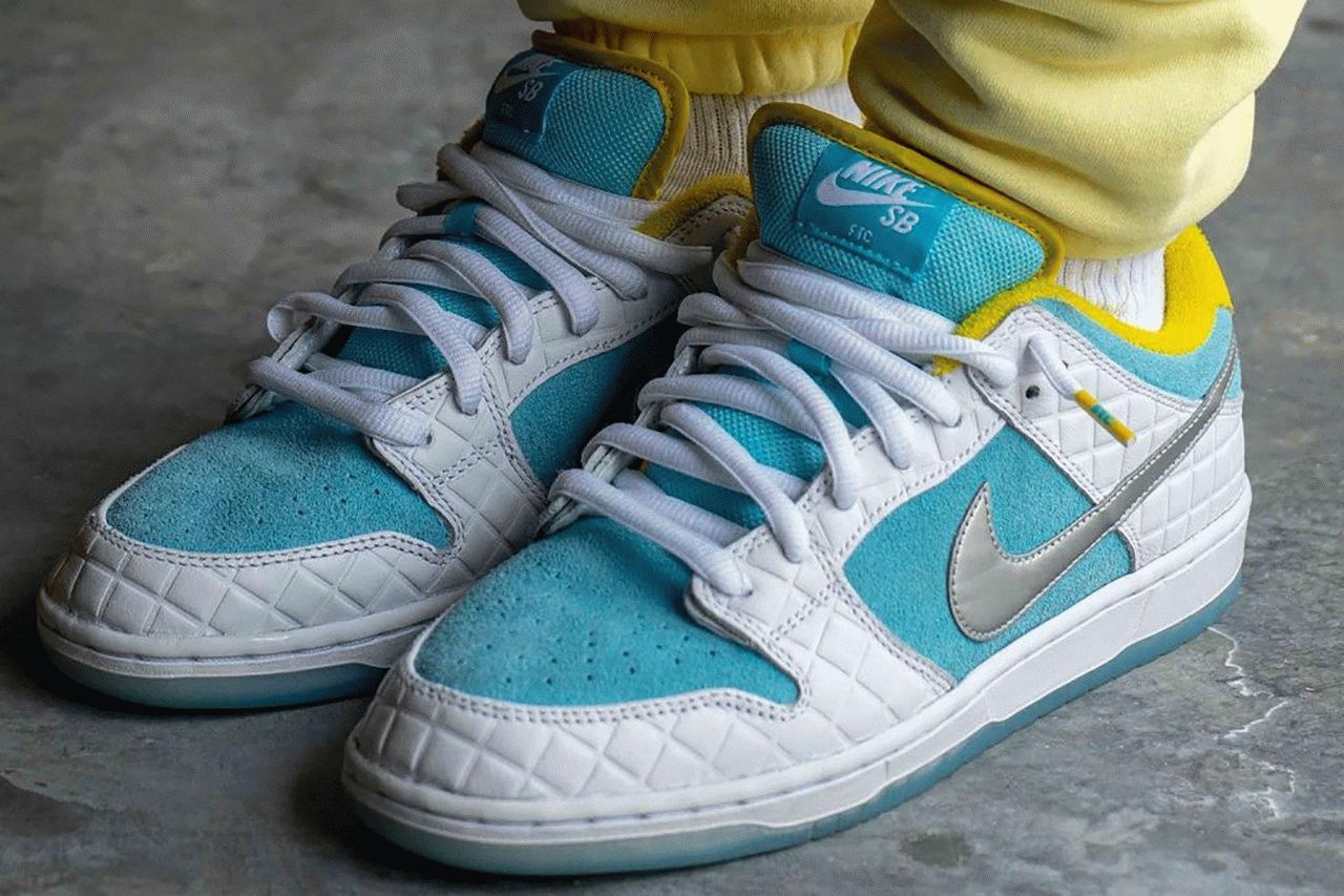 FTC x Nike SB Dunk Low on feet look