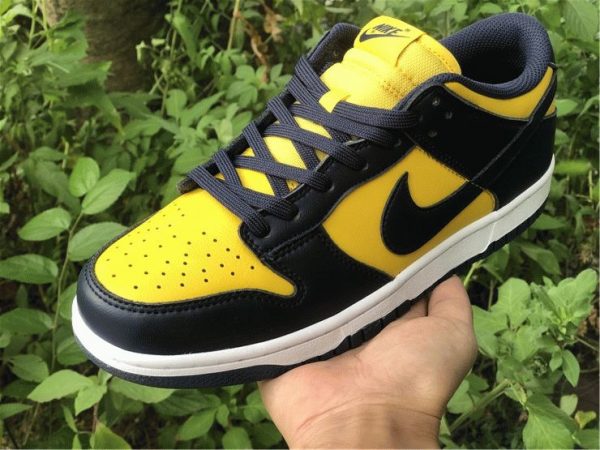 Nike Dunk Low Michigan Varsity Maize Navy on hand