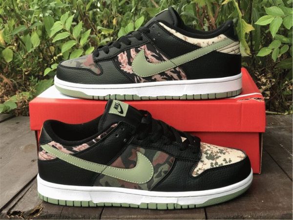 Nike Dunk Low SE Black Crazy Camo lateral side