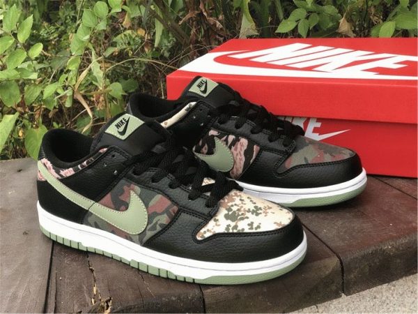Nike Dunk Low SE Black Crazy Camo side