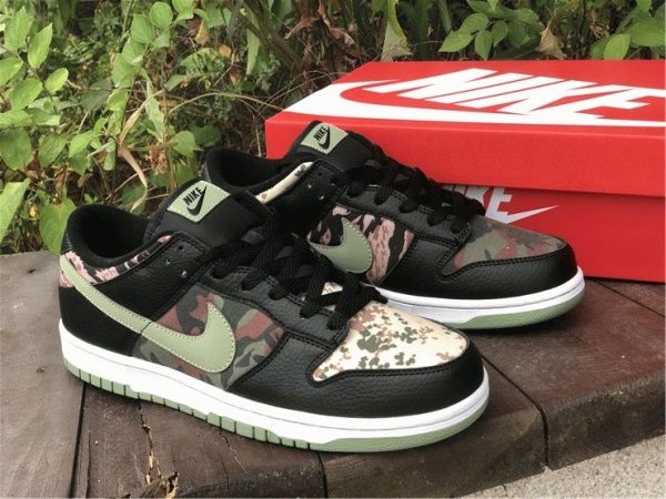 Nike Dunk Low SE Black Crazy Camo side