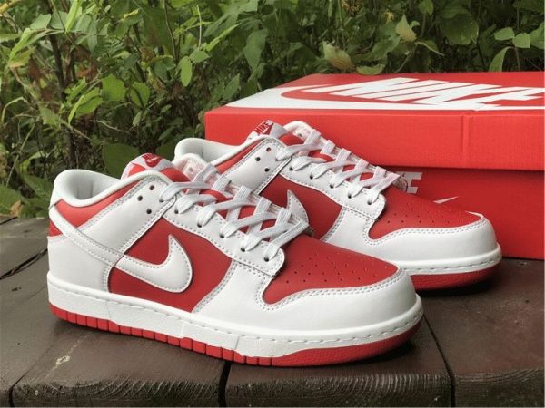 Nike Dunk Low White University Red for sale