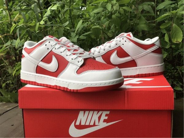 Nike Dunk Low White University Red overall