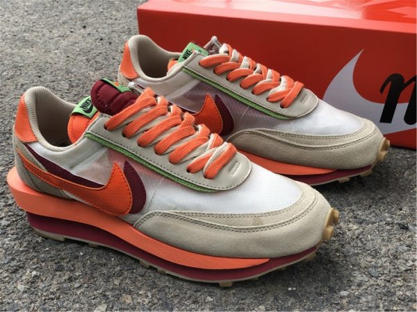 Nike LDWaffle CLOT sacai Net Orange Blaze for sale