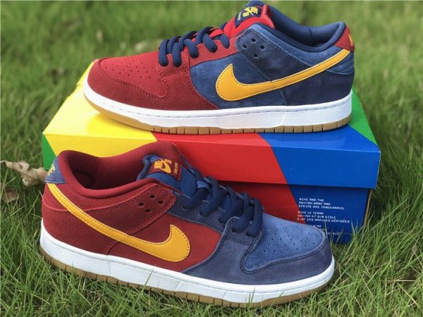 Nike SB Dunk Low Catalonia Maroon Navy Gold