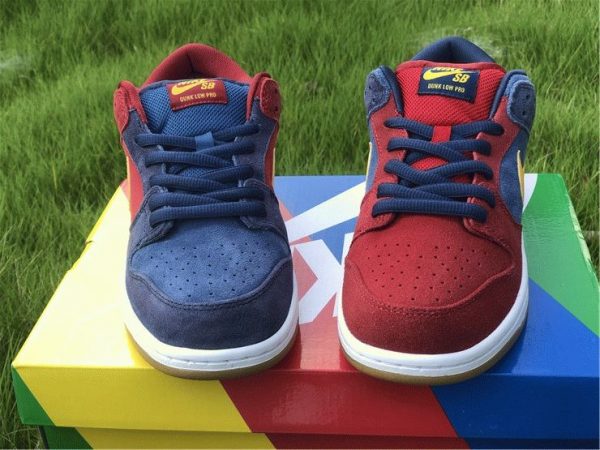 Nike SB Dunk Low Catalonia Maroon Navy Gold front