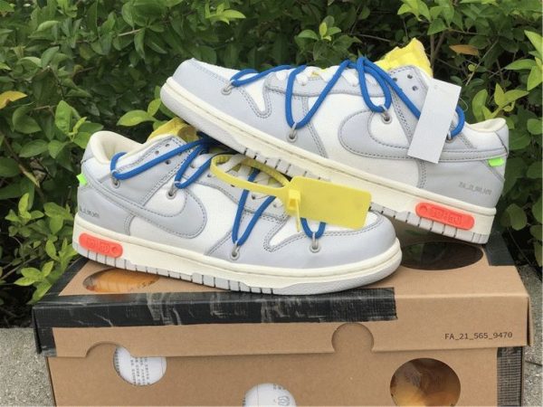 Off-White x Futura x Nike Dunk Grey Blue 2021