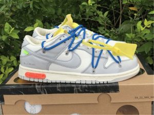 Off-White x Futura x Nike Dunk Grey Blue