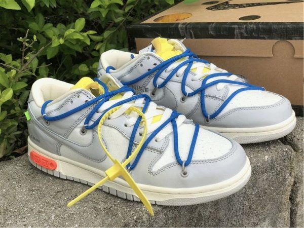 Off-White x Futura x Nike Dunk Grey Blue sneaker