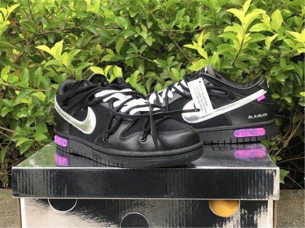 Off-White x Nike Dunk Low The 50 Black shoes