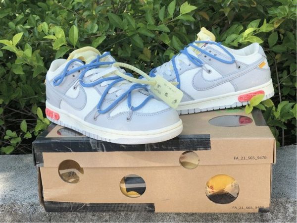 Off-White x Nike Dunk Low The 50 of 05 Grey Blue sneaker