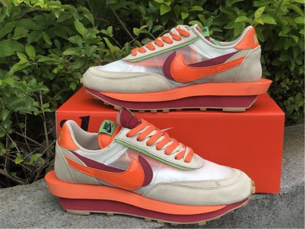 new Nike LDWaffle CLOT sacai Net Orange Blaze