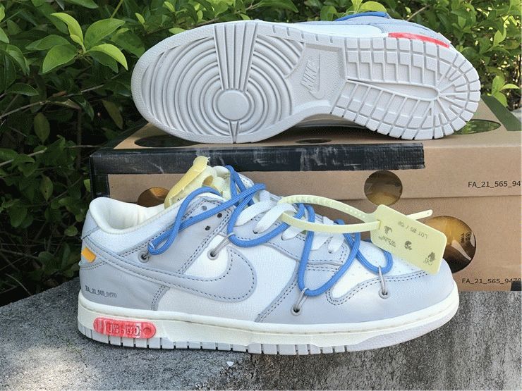 Off-White x Nike Dunk Low The 05 of 50 Grey Blue