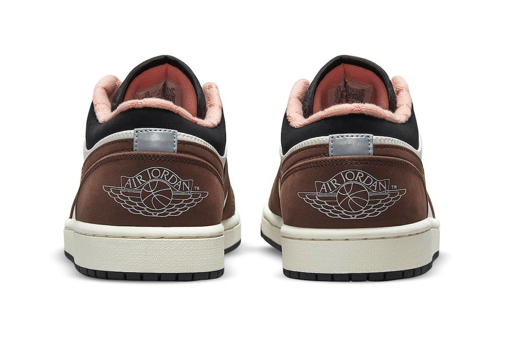 Air Jordan 1 Low Mocha Brown heel