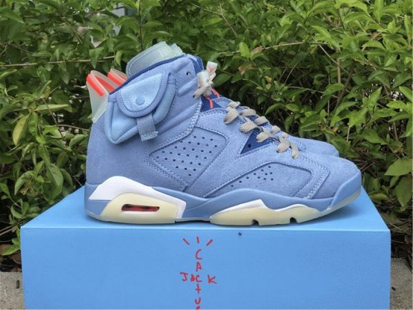 Blue Travis Scott x Air Jordan 6 Houston Oilers