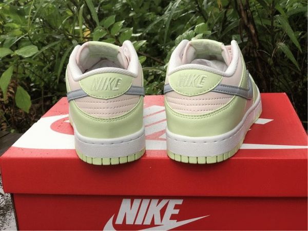 Nike Dunk Low Light Soft Pink Lime Ice back heel