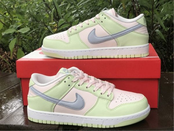 Nike Dunk Low Light Soft Pink Lime Ice gost swoosh