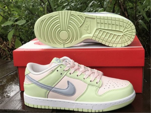 Nike Dunk Low Light Soft Pink Lime Ice underfoot
