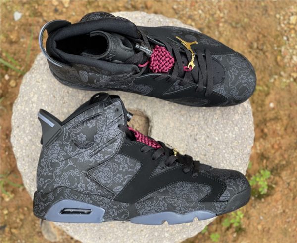 Singles Day Air Jordan 6 Triple Black shoes