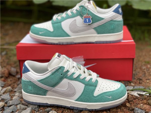 where to buy Kasina x Dunk Low Road Sign Neptune Green
